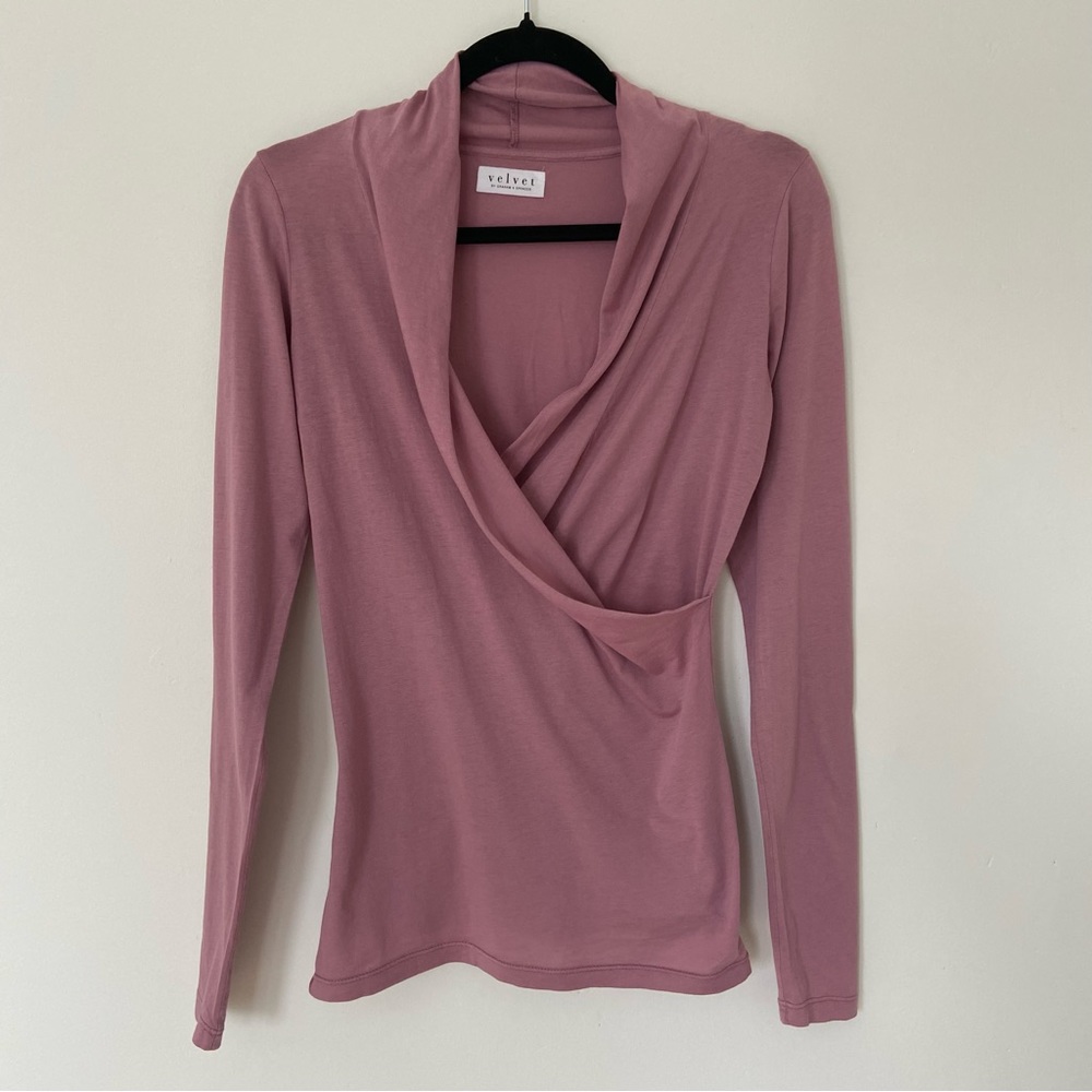 Velvet by Graham & Spencer Mauve Long Sleeve Top
